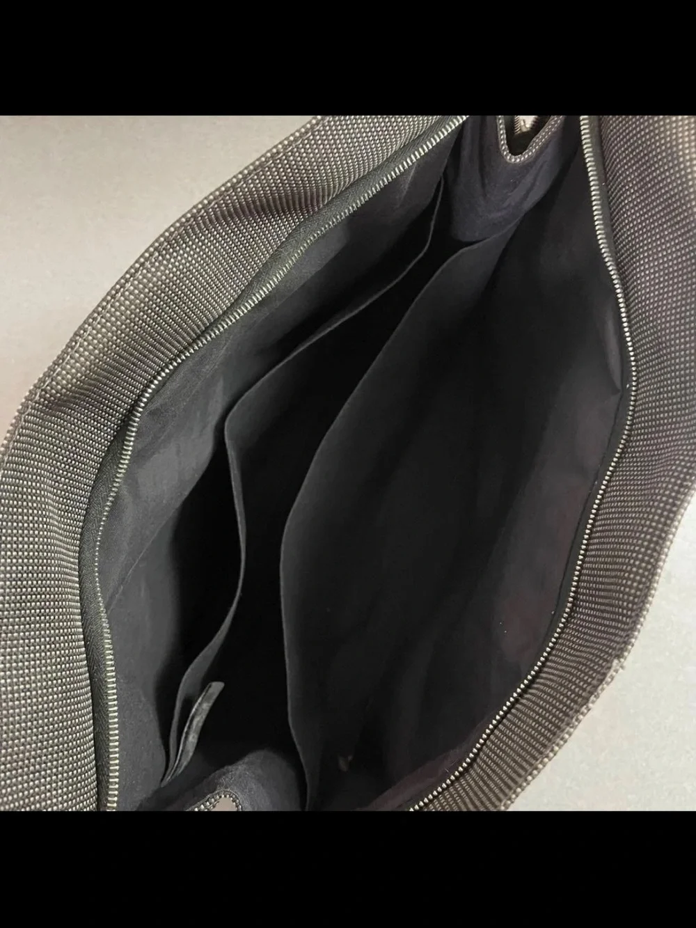 Hermes Charcoal Gray Flat Cosmetic Pouch